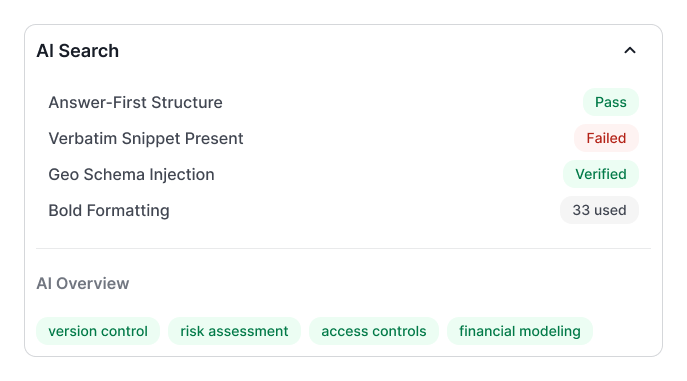 AI Search Panel